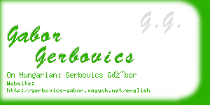 gabor gerbovics business card